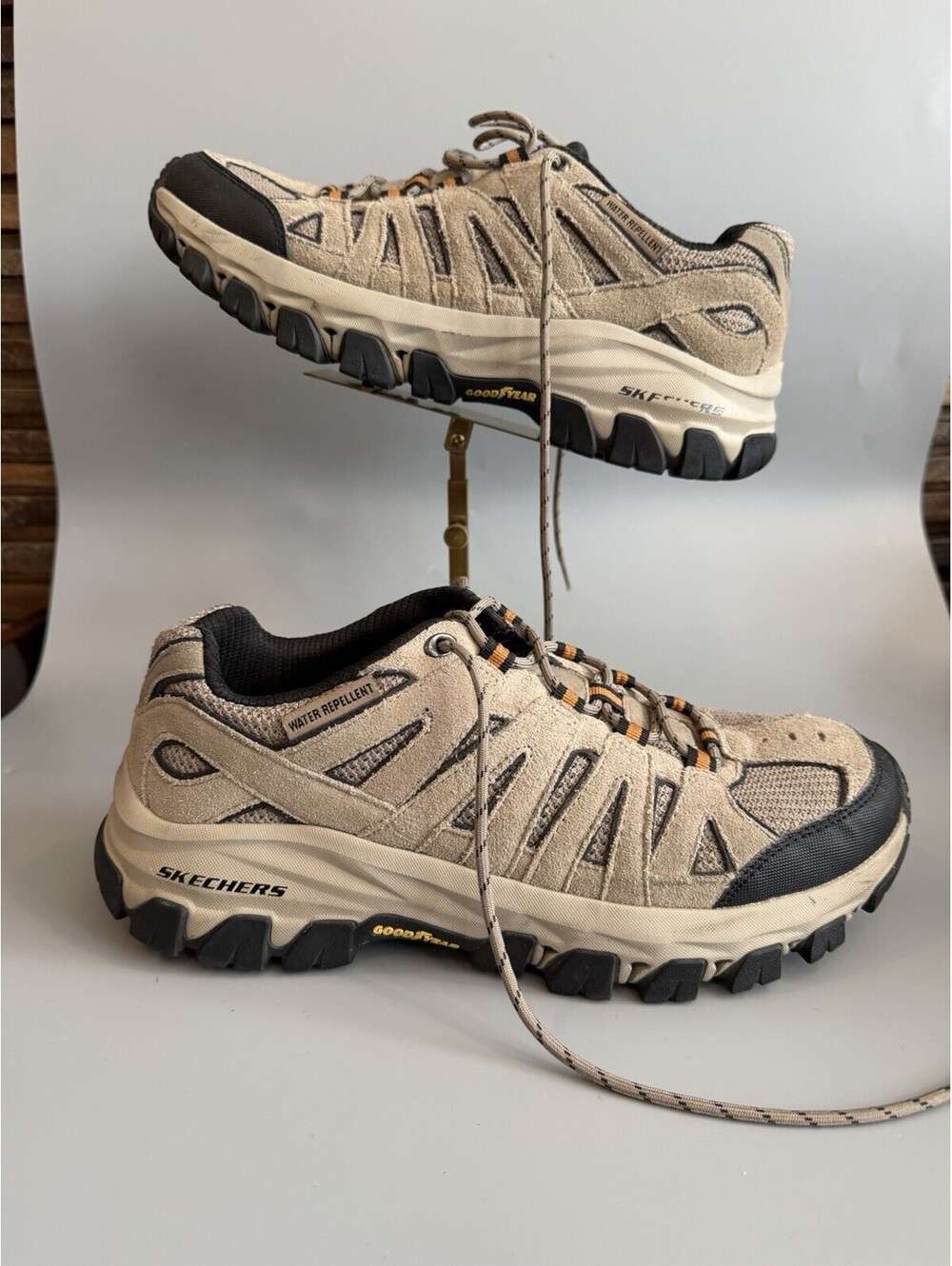 Skechers Edgemont Taggert Hiking Shoe Men's Size 10.5 Khaki Extra Wide Outdoors